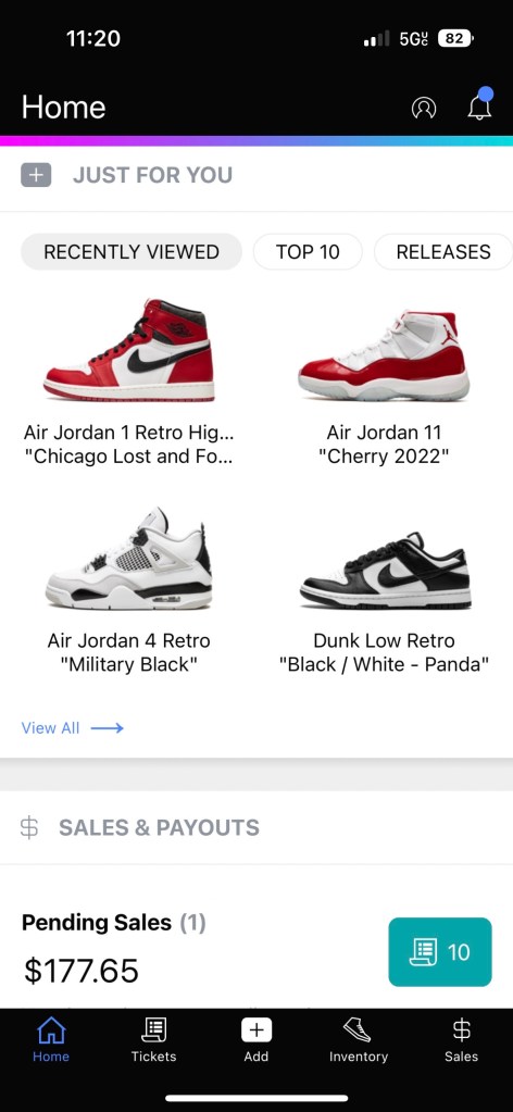 StadiumSupply App for Sneaker Resellers - New Releases